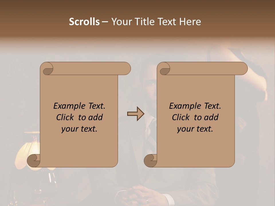 Luxury Mad Men Woman PowerPoint Template