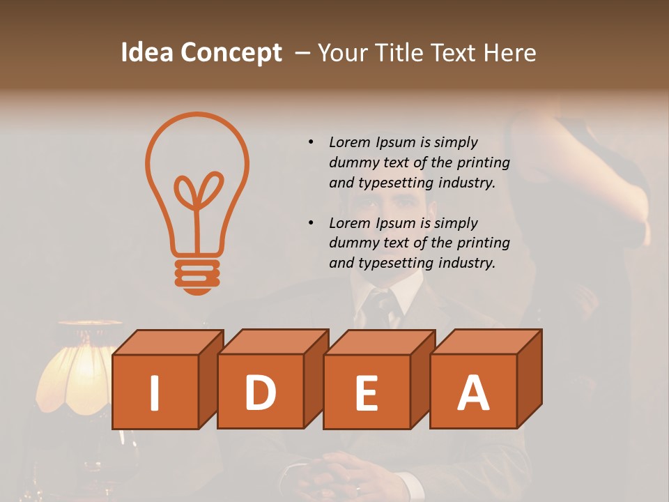 Luxury Mad Men Woman PowerPoint Template