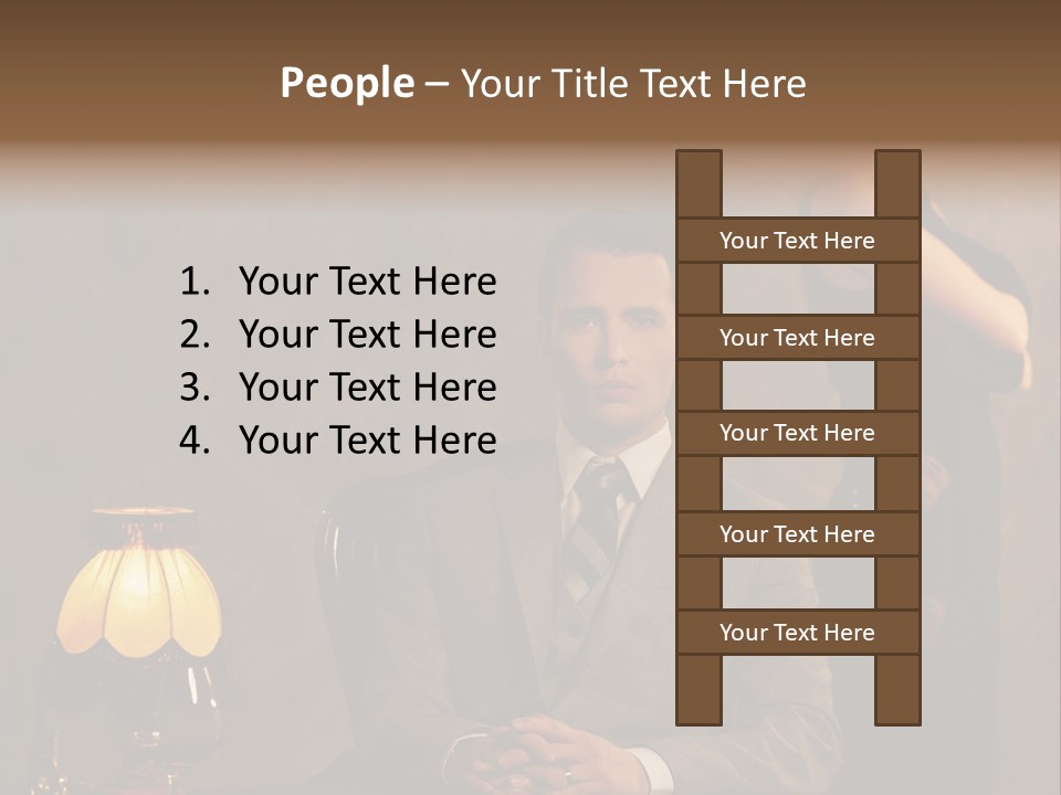 Luxury Mad Men Woman PowerPoint Template