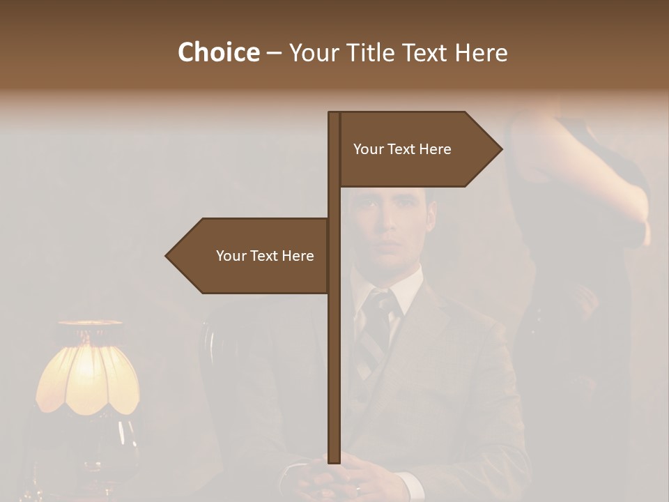 Luxury Mad Men Woman PowerPoint Template