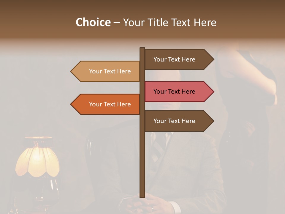 Luxury Mad Men Woman PowerPoint Template