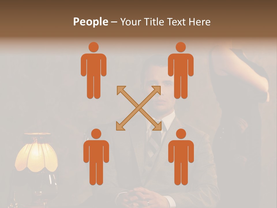 Luxury Mad Men Woman PowerPoint Template