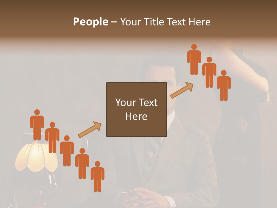 Luxury Mad Men Woman PowerPoint Template