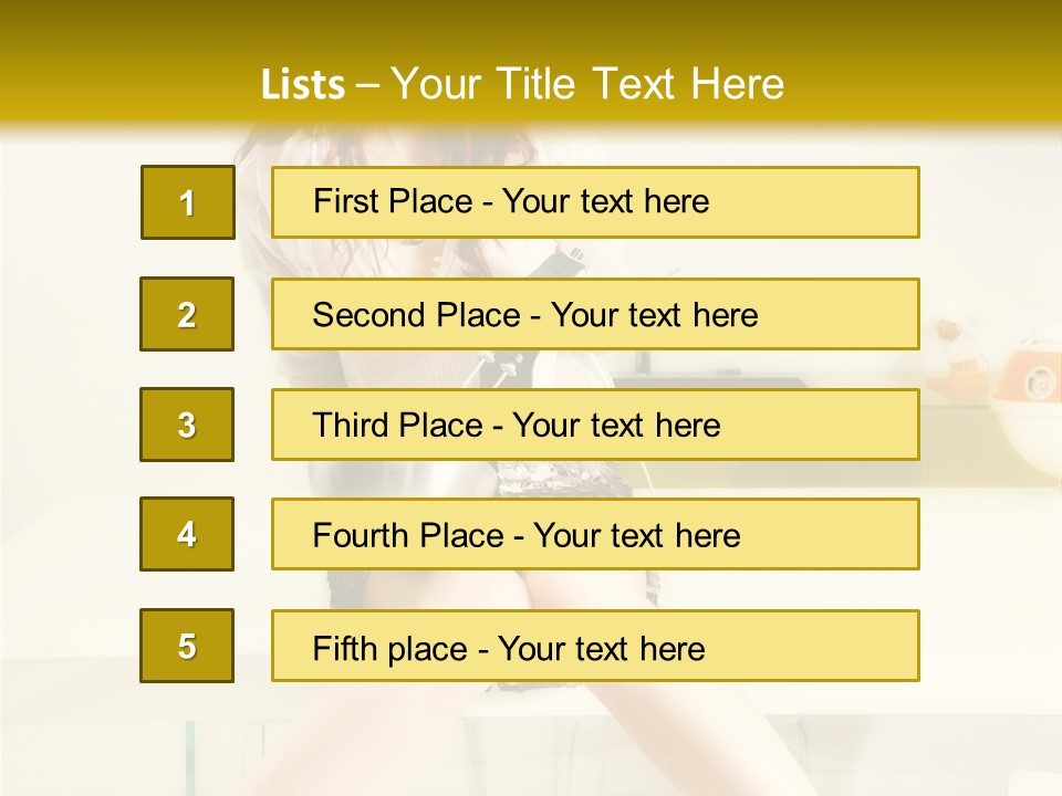 Mixer Woman High Heel PowerPoint Template