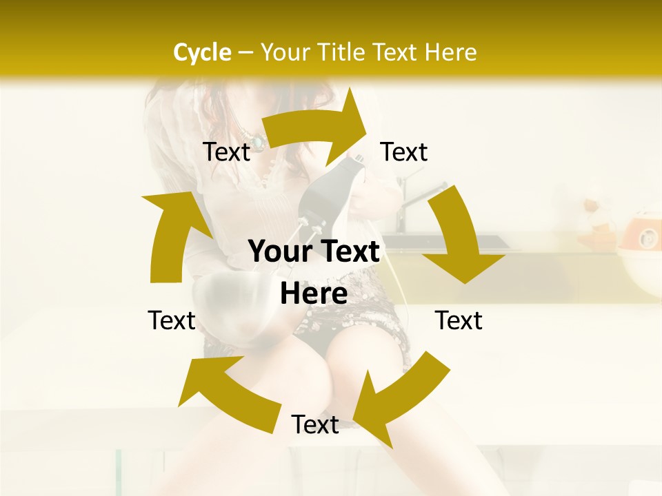 Mixer Woman High Heel PowerPoint Template