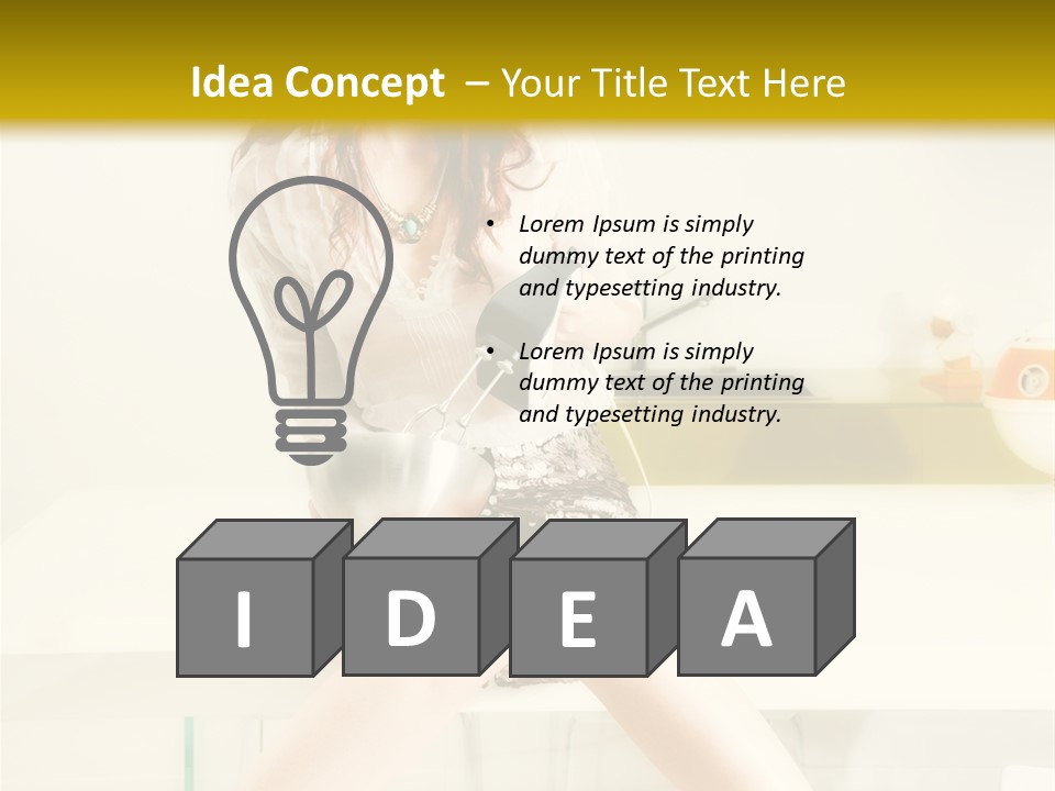 Mixer Woman High Heel PowerPoint Template