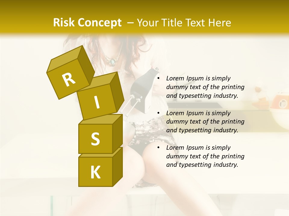 Mixer Woman High Heel PowerPoint Template