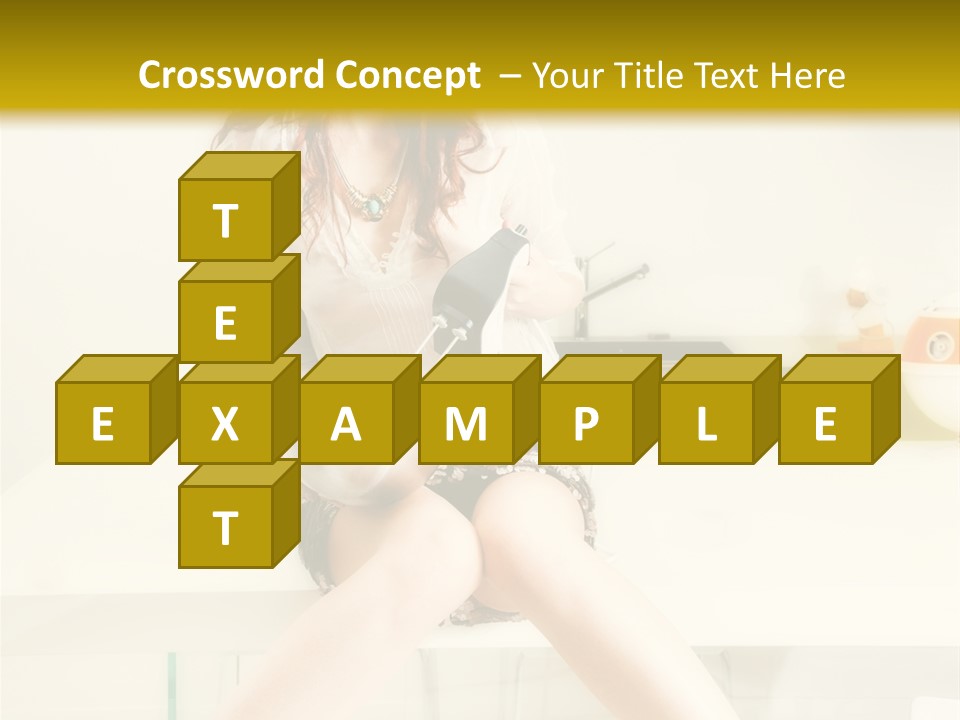 Mixer Woman High Heel PowerPoint Template