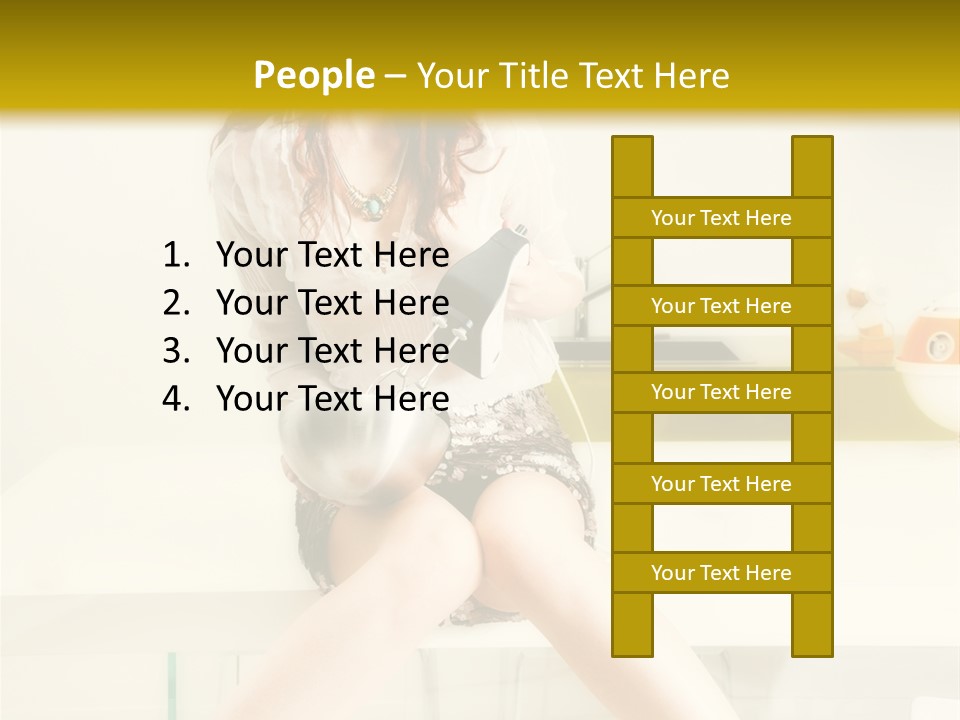 Mixer Woman High Heel PowerPoint Template