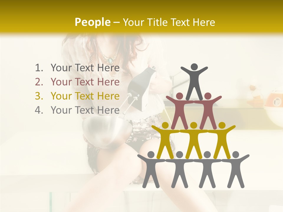 Mixer Woman High Heel PowerPoint Template