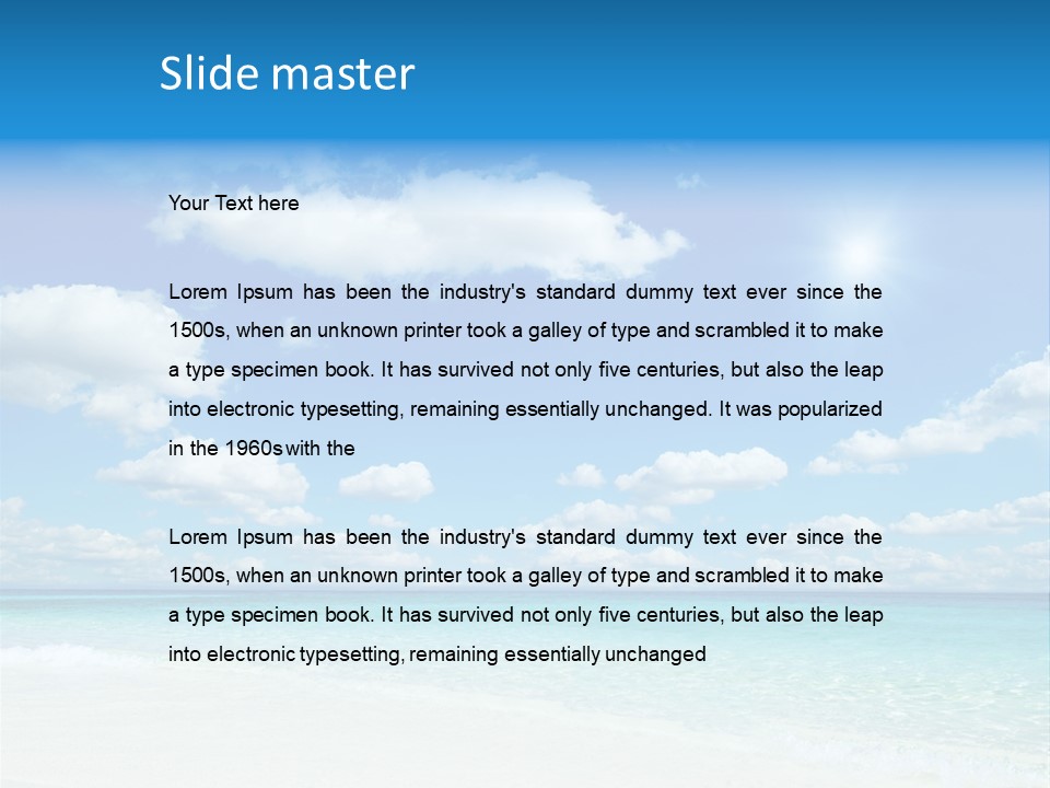 Coast Tropic Sky PowerPoint Template