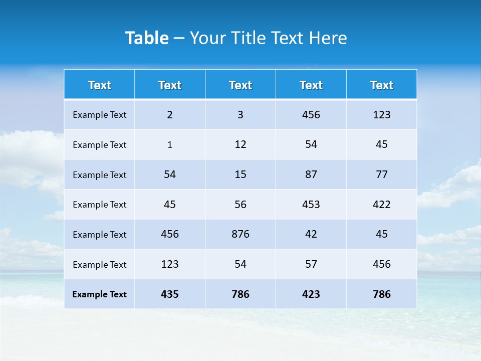 Coast Tropic Sky PowerPoint Template