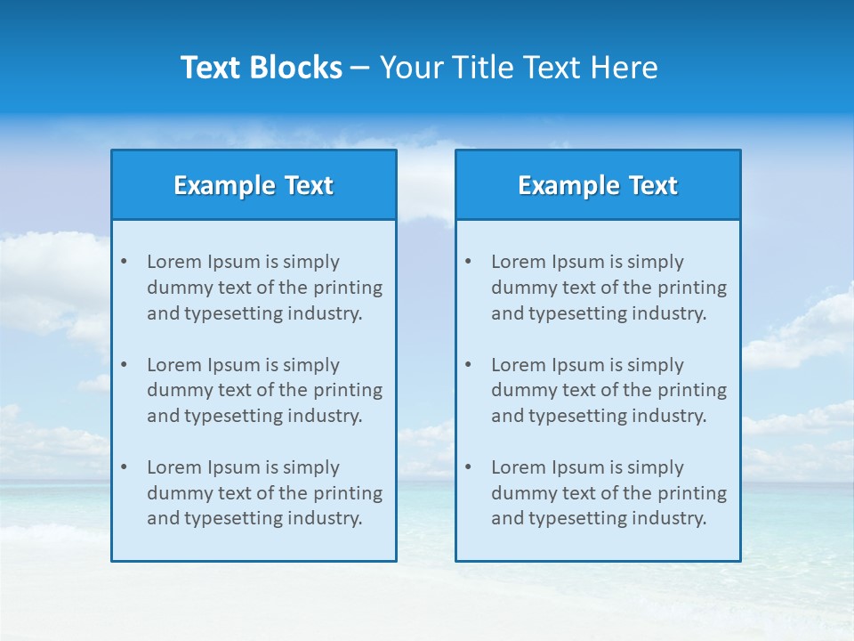 Coast Tropic Sky PowerPoint Template