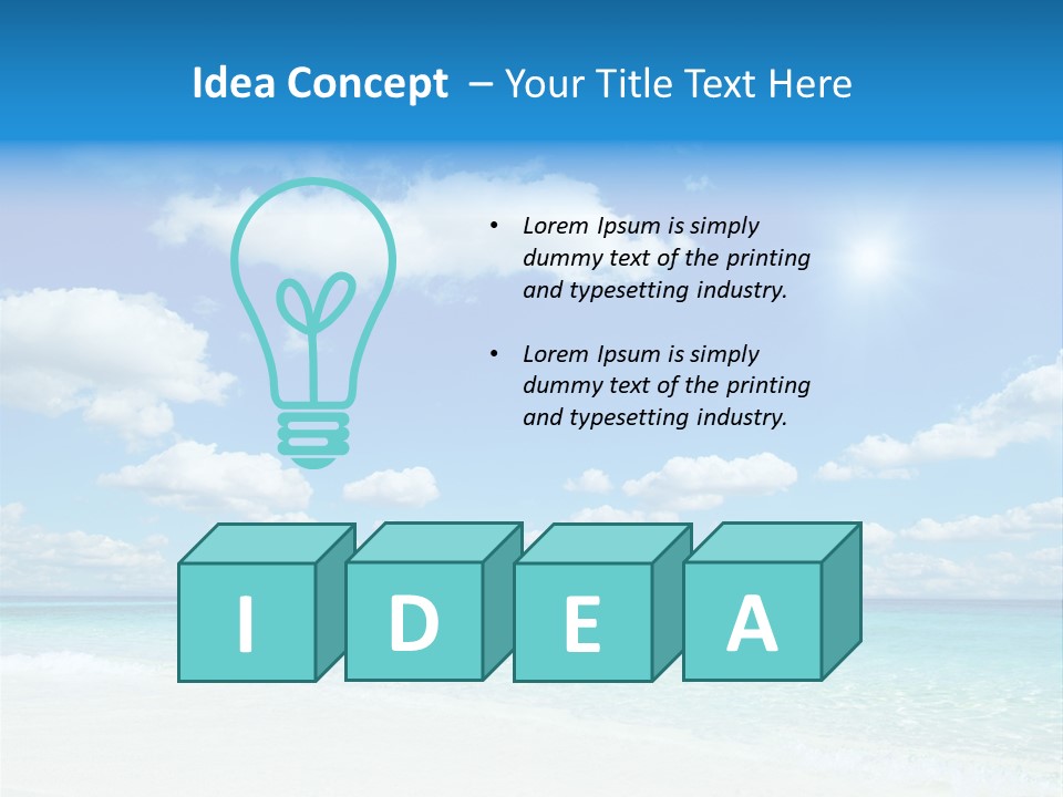 Coast Tropic Sky PowerPoint Template