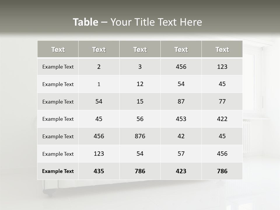 Day Indoor Floor PowerPoint Template