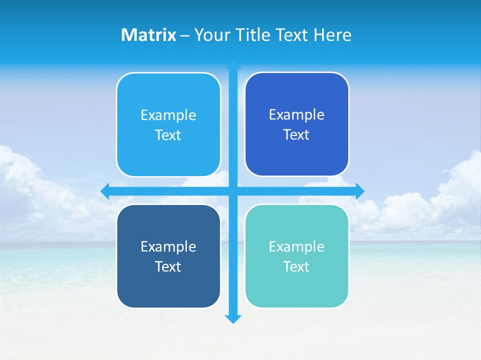 White Seascape Paradise PowerPoint Template