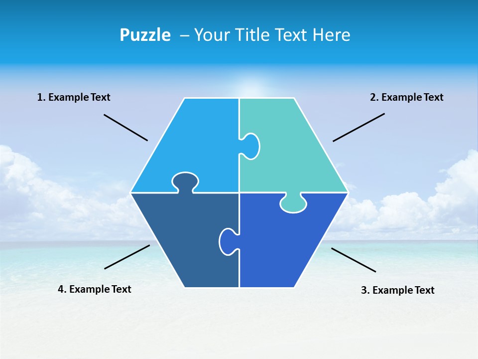 White Seascape Paradise PowerPoint Template
