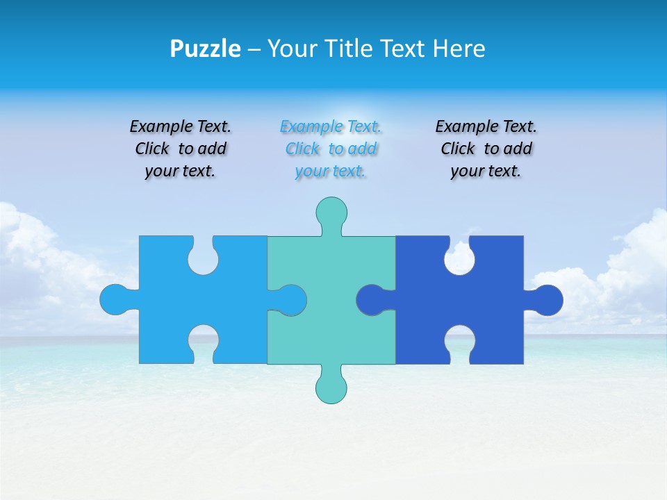 White Seascape Paradise PowerPoint Template