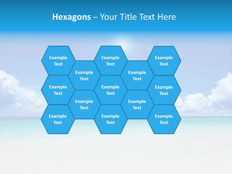 White Seascape Paradise PowerPoint Template