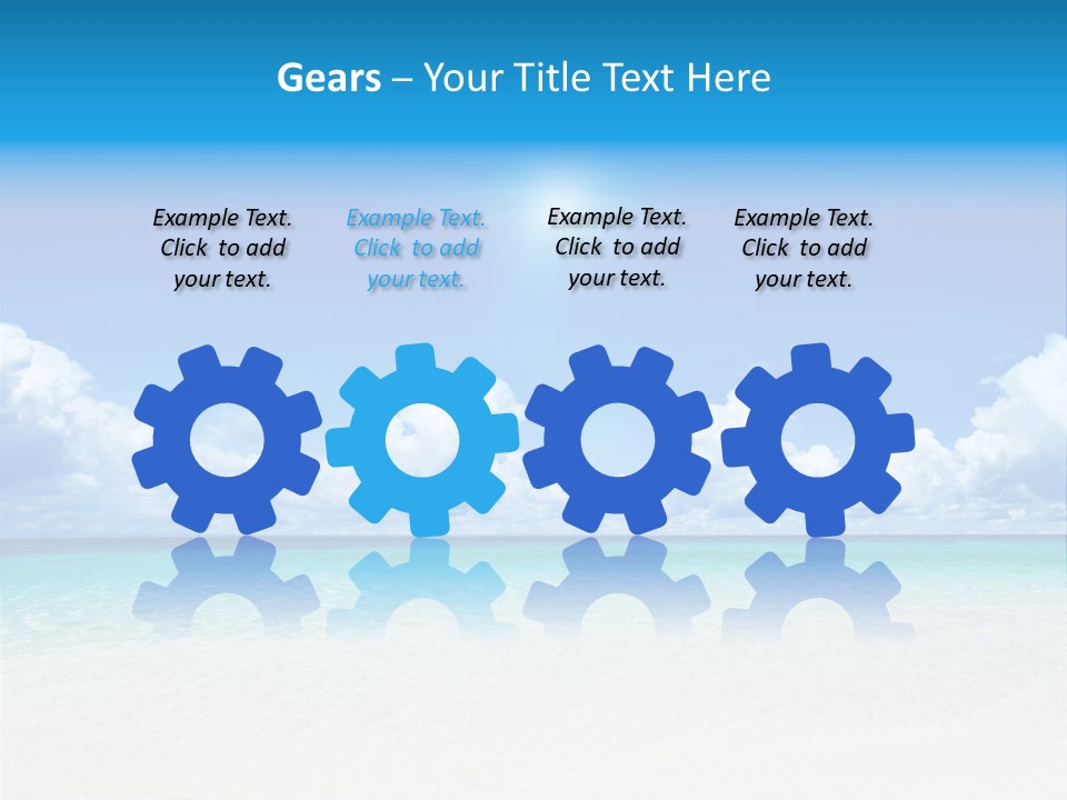 White Seascape Paradise PowerPoint Template