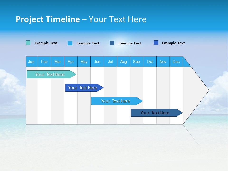 White Seascape Paradise PowerPoint Template