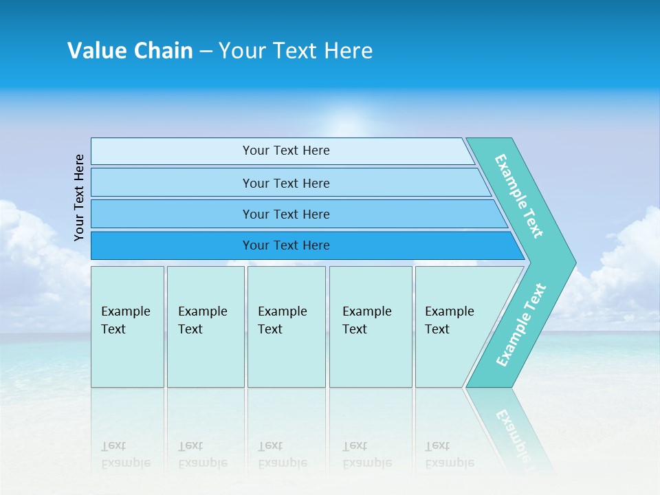 White Seascape Paradise PowerPoint Template