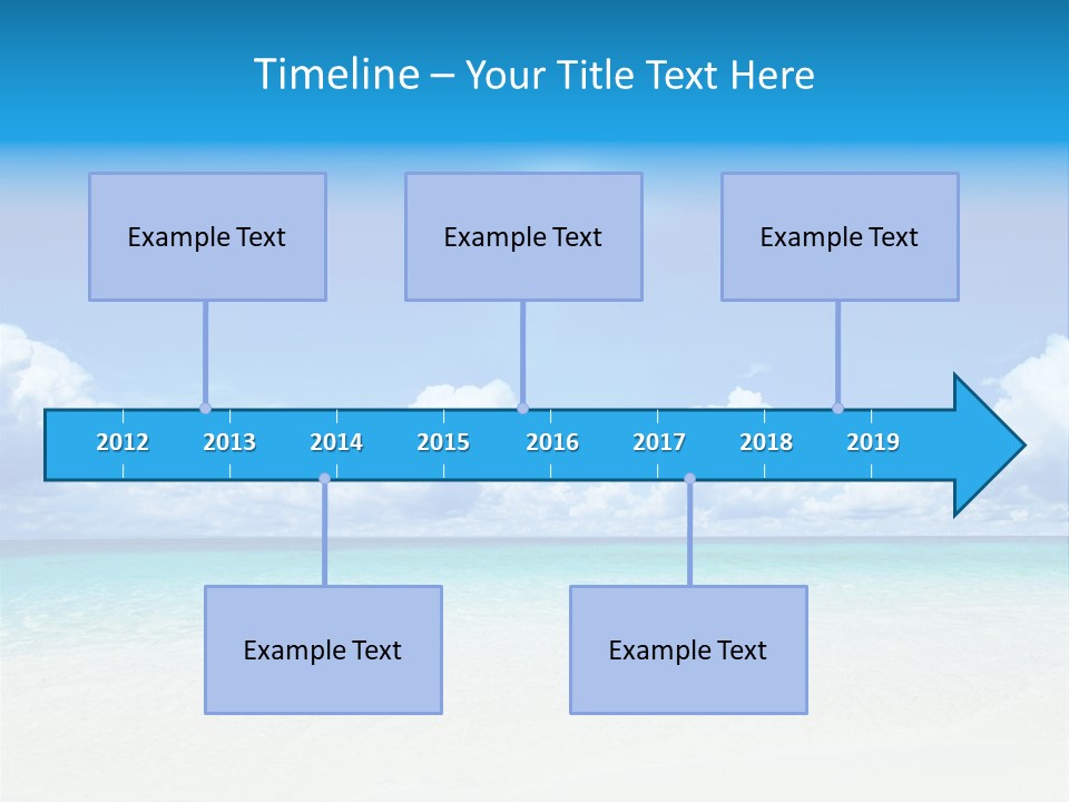 White Seascape Paradise PowerPoint Template