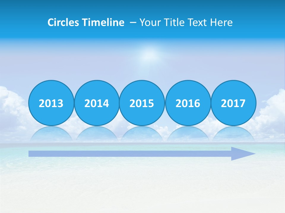 White Seascape Paradise PowerPoint Template