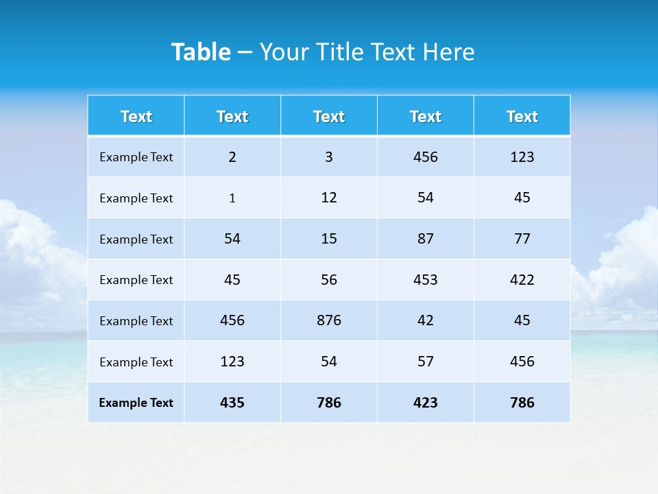 White Seascape Paradise PowerPoint Template