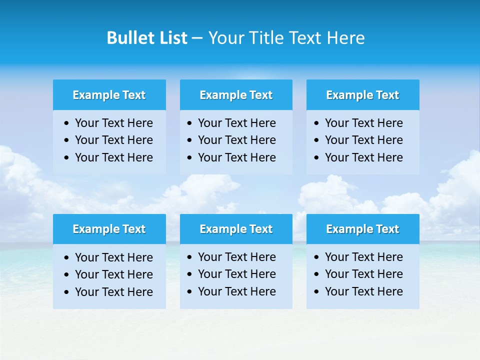 White Seascape Paradise PowerPoint Template