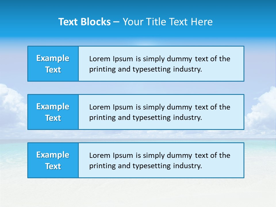 White Seascape Paradise PowerPoint Template