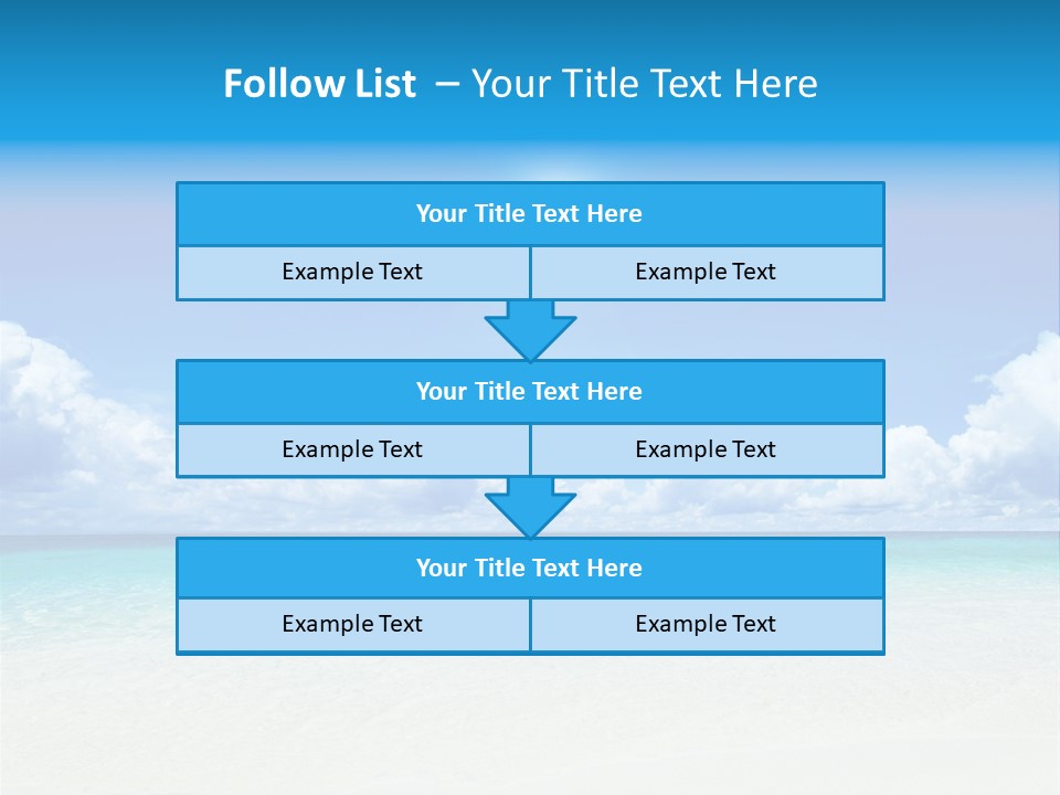 White Seascape Paradise PowerPoint Template