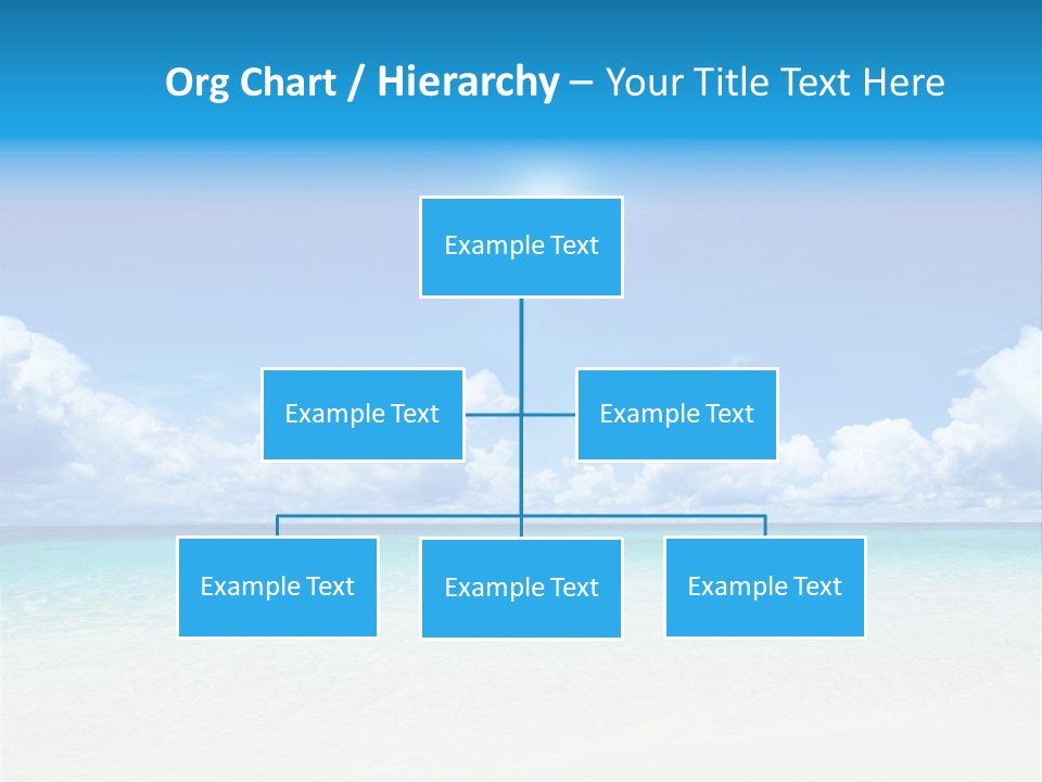 White Seascape Paradise PowerPoint Template