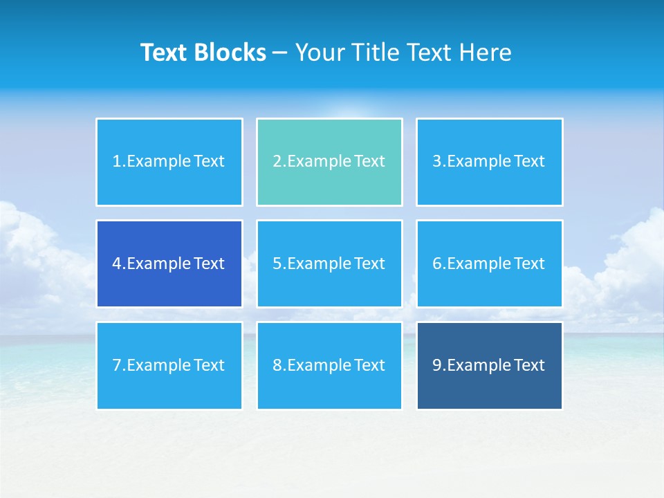 White Seascape Paradise PowerPoint Template