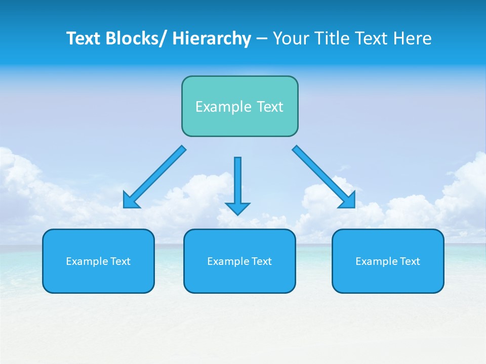 White Seascape Paradise PowerPoint Template