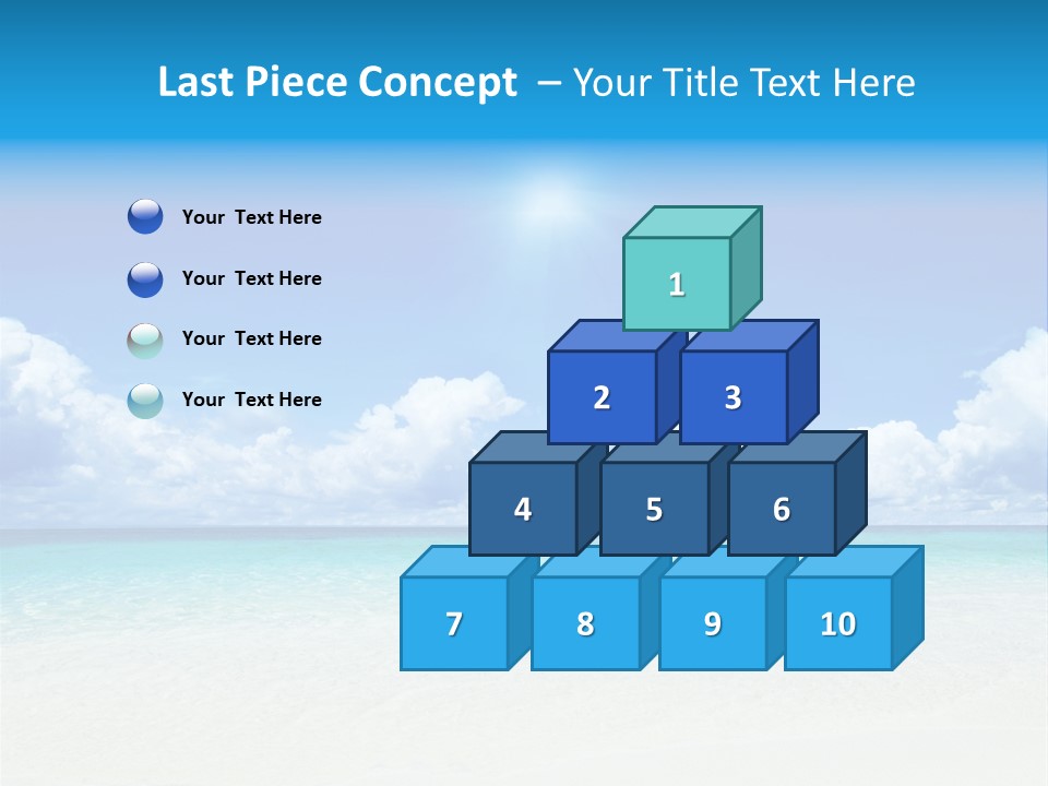 White Seascape Paradise PowerPoint Template