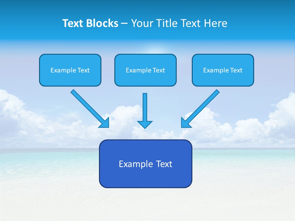 White Seascape Paradise PowerPoint Template
