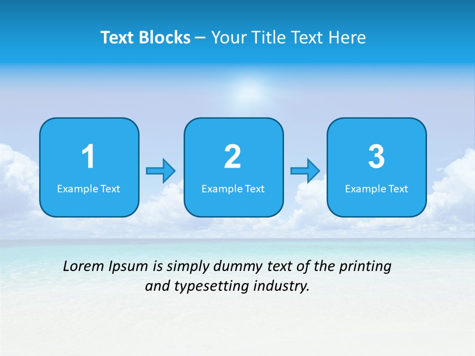 White Seascape Paradise PowerPoint Template