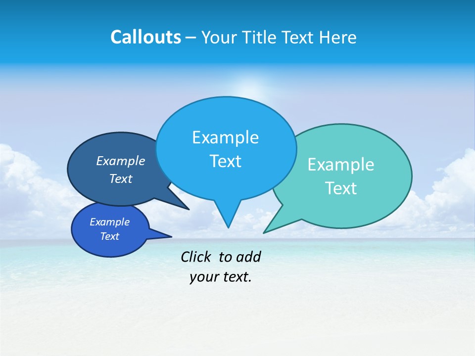 White Seascape Paradise PowerPoint Template