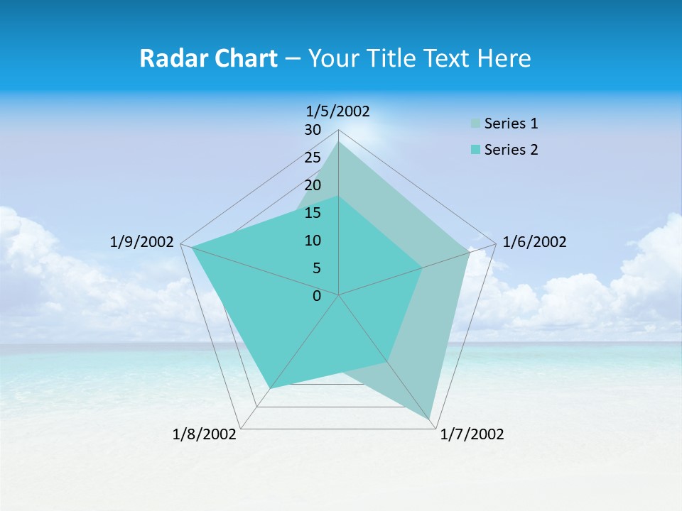 White Seascape Paradise PowerPoint Template