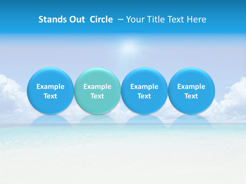 White Seascape Paradise PowerPoint Template