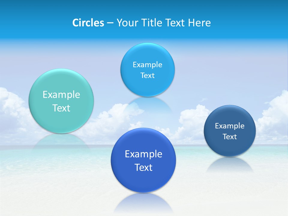 White Seascape Paradise PowerPoint Template