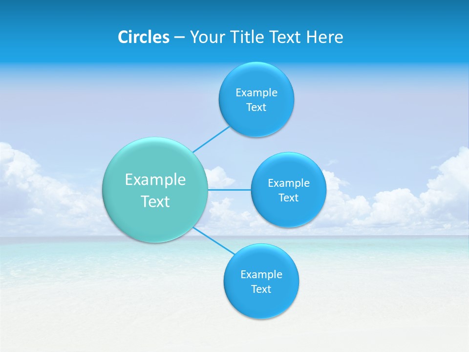 White Seascape Paradise PowerPoint Template