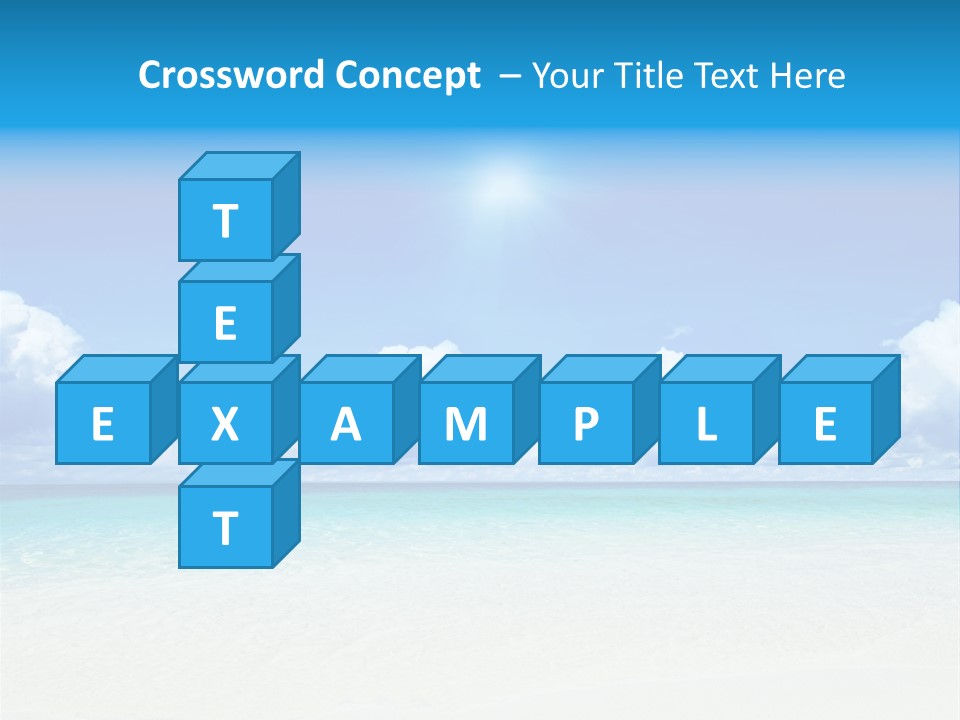 White Seascape Paradise PowerPoint Template