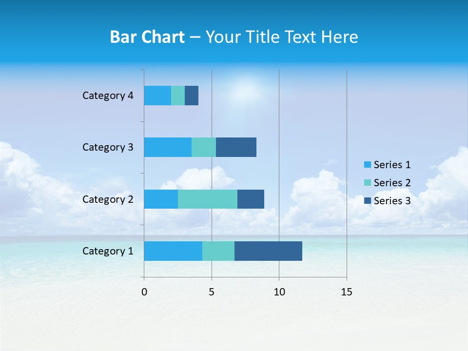 White Seascape Paradise PowerPoint Template
