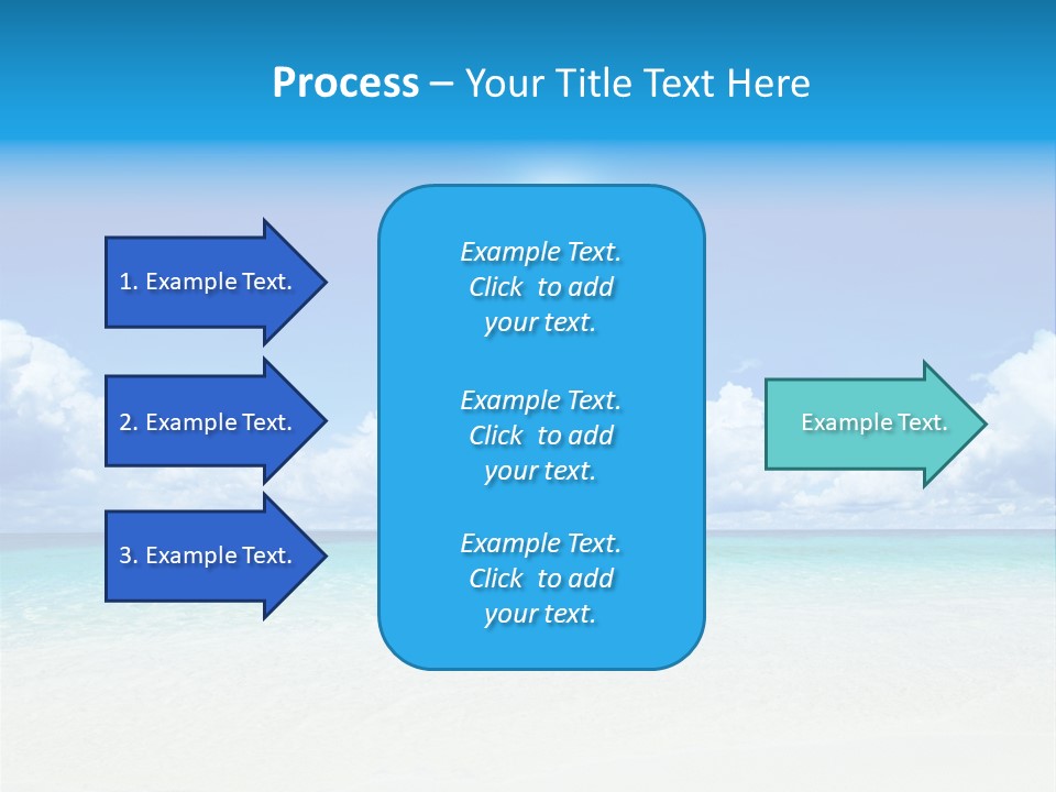 White Seascape Paradise PowerPoint Template