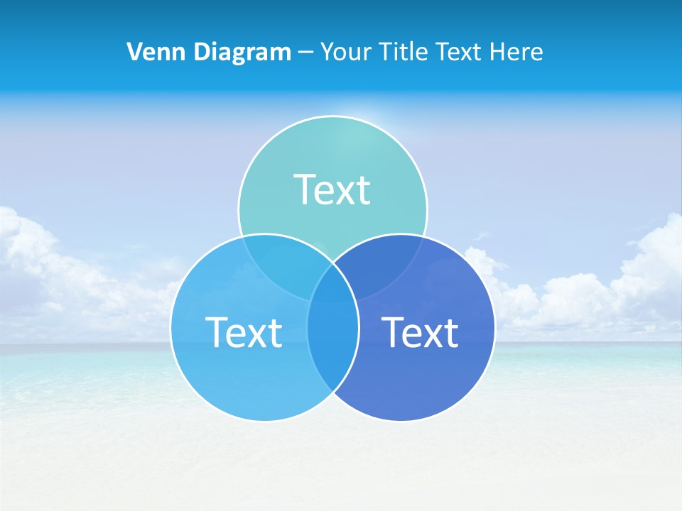 White Seascape Paradise PowerPoint Template