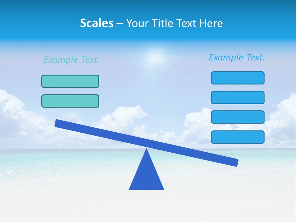 White Seascape Paradise PowerPoint Template