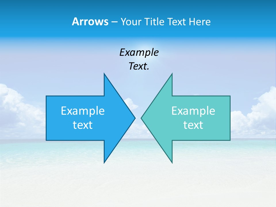 White Seascape Paradise PowerPoint Template