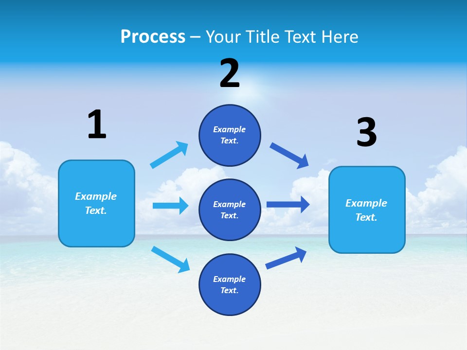 White Seascape Paradise PowerPoint Template